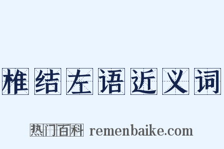 椎结左语近义词是什么意思的图片